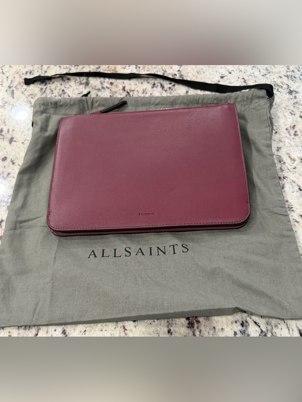 All Saints Denbigh Wallet in Burnt Sienna Red - New - Picture 2 of 15
